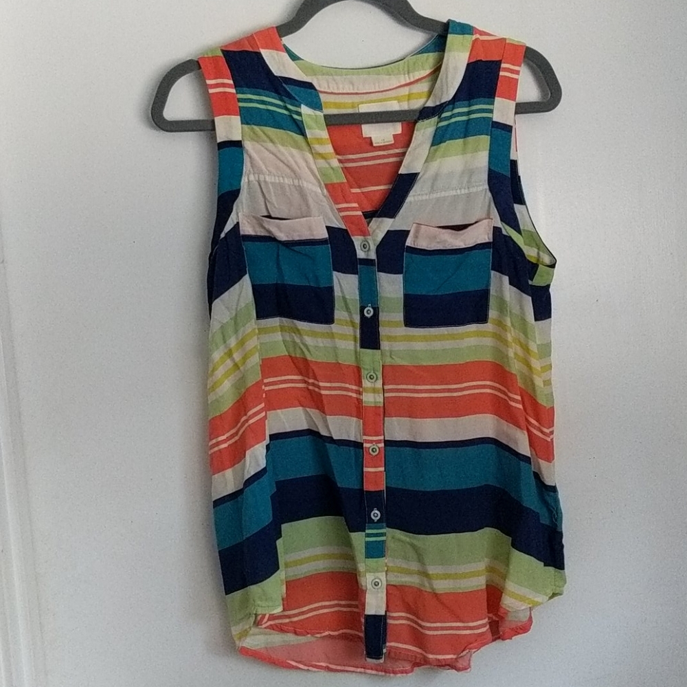 Maeve/Anthro - Colorful striped blouse - 12